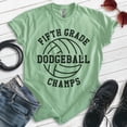thumbnail image 2 of Fifth Grade Dodgeball Champs T-shirt, Unisex Women's Men's, Funny Dodgeball School Dodge Ball Sports, Heather Apple Green, Medium, 2 of 6