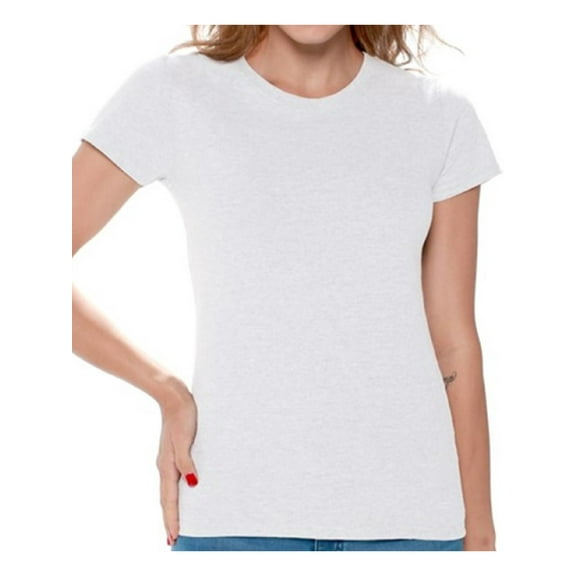 Gildan Women T-Shirts Value Pack White Shirts for Women Plain Shirts Sleep Shirts - Single OR Pack of 6 OR Pack of 12 Shirts for Women Gildan T-shirts for Women T-shirt Casual Shirt Basic Shirts