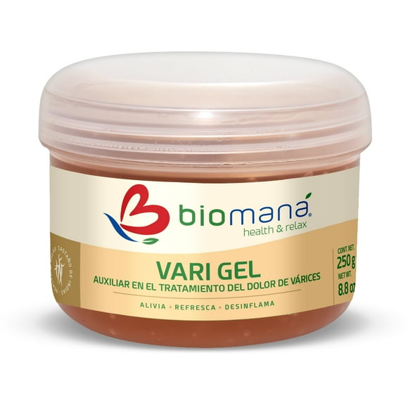 Biomaná Gel Auxiliar para Várices 250 g. Biomaná Tarro con 250 g. de gel para várices