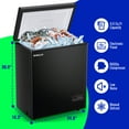thumbnail image 3 of DEMULLER 4.0 Cu.ft Chest Freezer with Electronic Panel, Accurate Temperature Display to 1℉ Black, 3 of 9