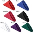 thumbnail image 4 of Party Supplies Washable Table Linen Wedding Table Cloth Dinner Napkins Cloth Napkins Solid Red WINE RED, 4 of 8