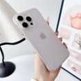 thumbnail image 1 of Matte Frameless Clear Ultra Thin Case For iPhone 16 15 14 Plus 13 12 11 Pro Max Bumper Frosted Rugged PC Armor Shockproof Cover BM Pink For iPhone 12, 1 of 6