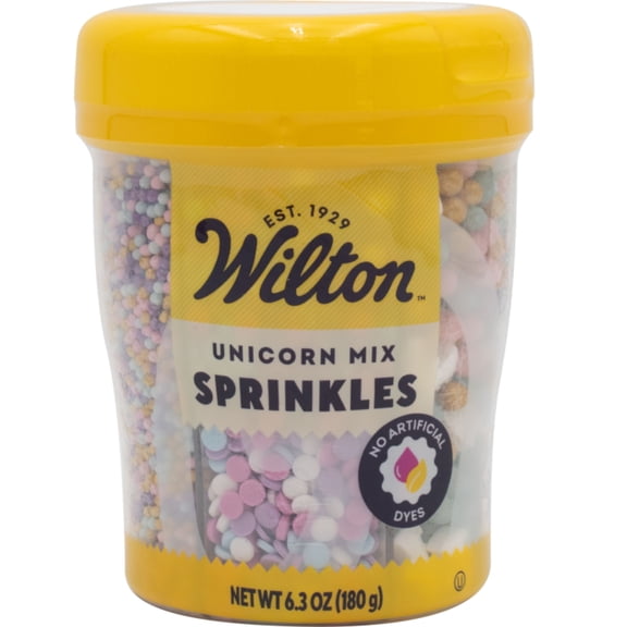 Wilton Unicorn Sprinkles Edible Sprinkle Mix Assorted 6.3 oz. 6-Cell Container Cookies or Cake Decorating