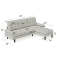 thumbnail image 6 of Lofka Sectional Couch, Convertible L Shaped Couches for Living Room, Upgraded Sofas with Soft Velvet for Small Spaces, Ligth Gray, 6 of 6
