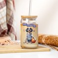thumbnail image 3 of Happy Father's Day English Setter Playing Basketball with Best Dad Jersey 16oz Glass Cup Mug Dog Lover Glass Can with Bamboo Lid and Straw - 13006, 3 of 5