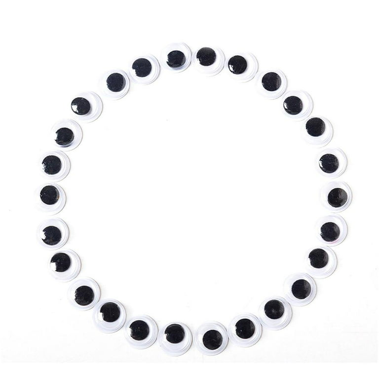 ibasenice 200 Pcs Stick on Wobbly Eyes for Crafts Round Wiggly Eyes for  Crafts Black Dolls Sew on Wiggle Eyes Adhesive Animal Puppets Self Stick
