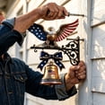 thumbnail image 6 of USA 250th Anniversary Patriotic Eagle Wall Bell – Metal Decorative Chime for 1776-2026 Celebration, Vintage American Liberty Decor for Home & Outdoor, 6 of 8