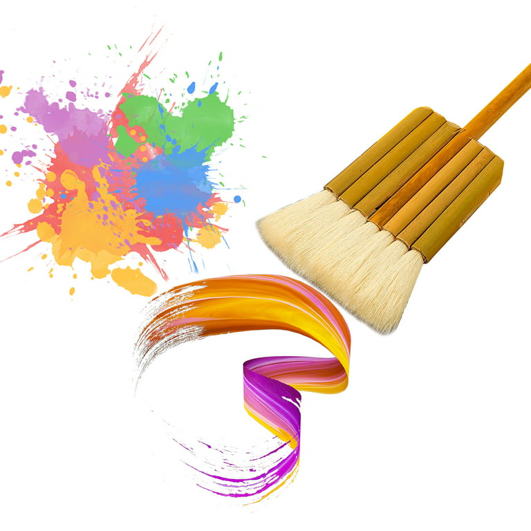 Soft Sheep Hair Hake Brush Latex Paint Brush 3/4/5/6/7 Tubes For Kiln Wash