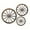 Bronze, variant on Vintage Wooden Wheel Wall Hanging Decor 3 Piece Set Rustic Farmhouse Home Decoration(Bronze)