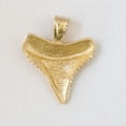 thumbnail image 3 of 14K Yellow Gold Serrated Shark Tooth Pendant, 3 of 4
