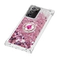 thumbnail image 4 of Funda para Samsung Galaxy Note 20 Ultra 5G con Brillo Líquido Flotante, Purpurina, Parachoques y Anillo Giratorio Soporte, 4 of 5
