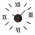 thumbnail image 1 of Reloj de pared DIY sin marco con números romanos, adhesivo, arte moderno, silencioso, adhesivo acrílico 3D, decoración para el hogar, sala de estar y dormitorio - Negro (GZ-034), 1 of 5