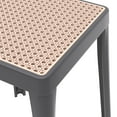 thumbnail image 5 of LeisureMod Tresse Series Stackable Poly Stool With Wicker Top 12 in Grey, 5 of 6