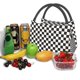 thumbnail image 3 of Fotbe Black and White Checkerboard Bolsa Térmica Portátil con Estampado, Bolsa de Entrega de Alimentos Aislada, Bolsa Reutilizable de Gran Capacidad para Comidas y Supermercado, 3 of 6