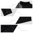 thumbnail image 6 of Betivan Men Printed Fashionable Casual Loose Button Placket Long Sleeve Stand-up Collar Blouse Shirt, 6 of 7