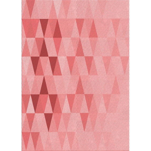 Ahgly Company Indoor Rectangle Patterned Pastel Pink Area Rugs, 5' x 8'