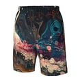 thumbnail image 4 of Salouo Abstract Peacock Painting Pattern Swim Trunks for Men,Men's Hawaiian Bathing Suit Swimsuits Quick Dry Swimming Board Shorts Beach Shorts with Pockets-X-Large, 4 of 6