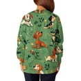 thumbnail image 5 of Hearthz Snap Front Scrub Jackets for Woman Long Sleeve Stretchy Animals Pattern Nursing Shirt Working Uniforms Scrub Shirts for Women with Pocket, 5 of 5