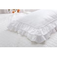 thumbnail image 2 of 2-pack Bright White Pillow Shams Pillowcases with Lace and Ruffles Cotton King Size 20"X36", 2 of 9
