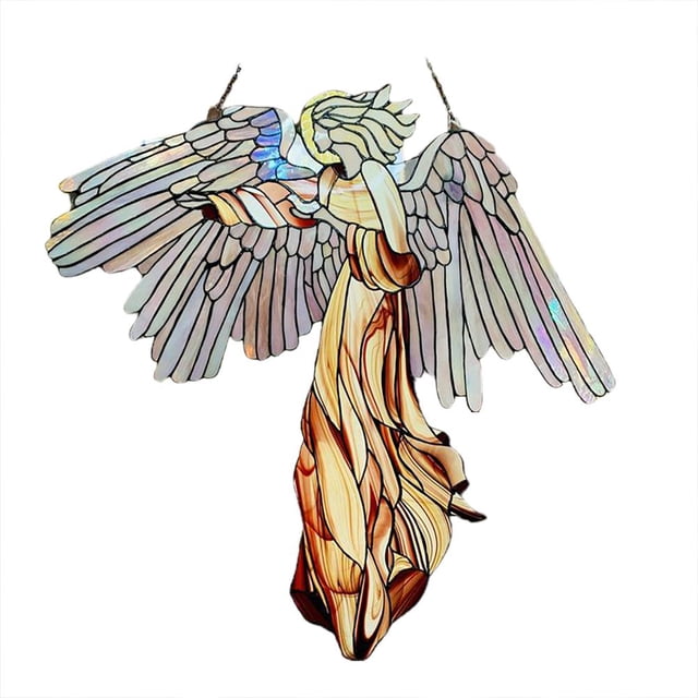 Angel Ornament Window Panel Hanging Angel Suncatcher Decoración Del Hogar Sweethay HA035703-00