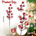 thumbnail image 4 of Dalrosia 30PCS Christmas Artificial Snowy Pine Needles Branches with Red Berry Stems Pine Tree Decor Pine Needles for Winter Holiday Xmas Wreath Garland Home Garden Party Decoration, 4 of 7