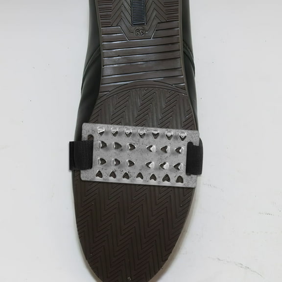 FUEENIRVA 2Pcs Shoe Ice Grippers Anti-slip Snow Traction for Shoes and Boots 11.8x1.9x0.4in