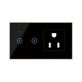 thumbnail image 1 of Mistaha 95- Prise Murale Intelligente Wi-Fi avec 2 Interrupteurs Tactiles à Gang, Contrôle à Distance via Application Smart Life, Commande Vocale, Contrôle Tactile Compatible avec Assistant, Interrupteur Intelligent Wi-Fi, Prise, Standard, 1 of 8