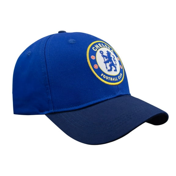Icon Sports Chelsea FC Futbol Club Embroidered Logo 6 Panel Cap Soccer - Blue w/ Navy Bill