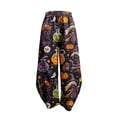 thumbnail image 4 of Bovemsi Womens Sweatpants Wide Leg Barrel Baggy Trousers, Elastic High Waist Casual Pants With Pockets Fashion Outfits Clothes M Purple, 4 of 4