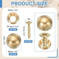 thumbnail image 2 of Uxcell Brass Decorative Screws with Caps for Furniture Fixing and Wall Hangings Yellow 9mm, 2 of 7