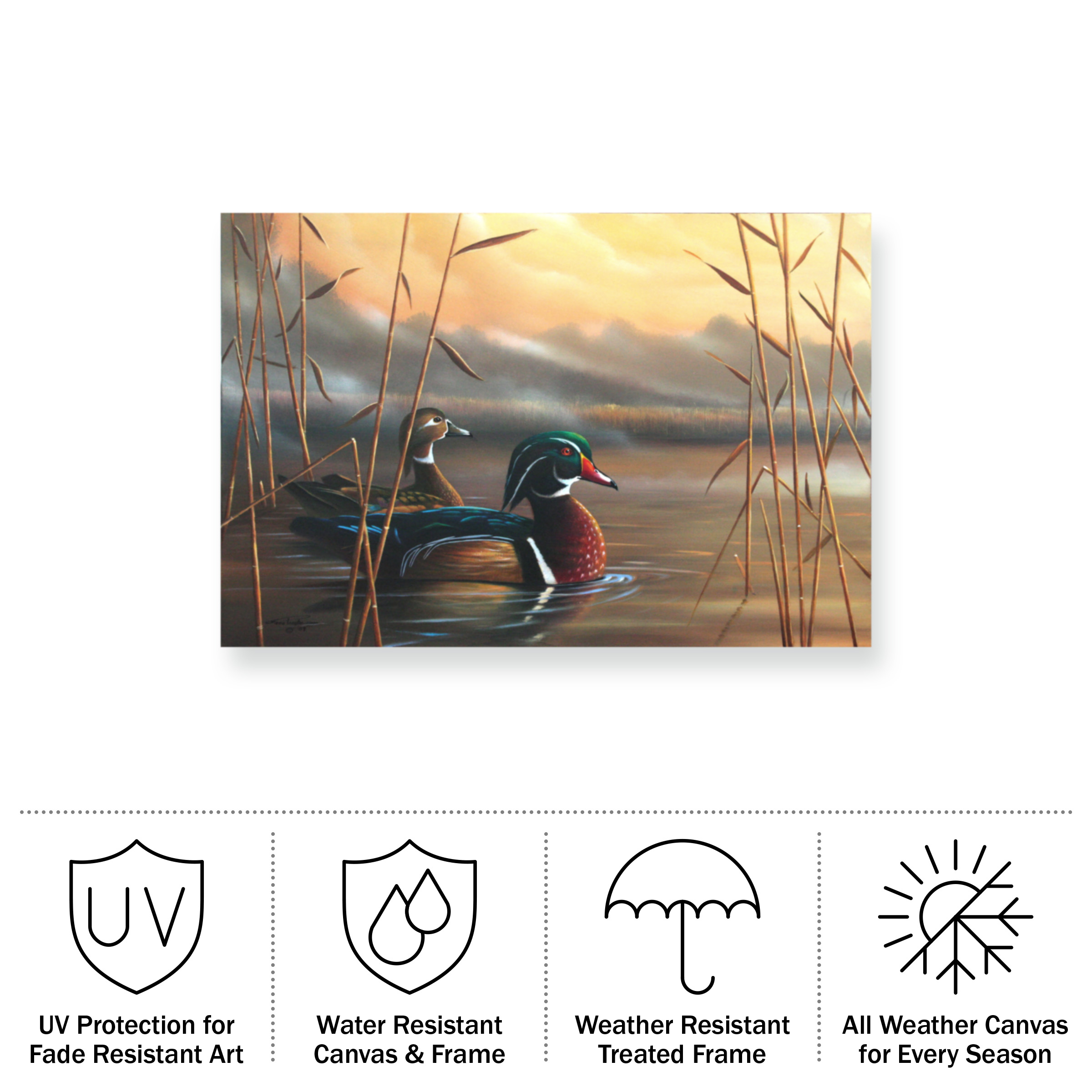 Geno Peoples 'Wood Ducks' Outdoor All-Weather Wall Decor