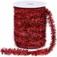 thumbnail image 6 of 54.7 Yards Christmas Tinsel Garland 3/4 inch Thin Glitter Metallic Holiday Twist Tinsel Garland Decoration for Christmas Tree Birthday Party Wedding Gift Wrapping Decorations Gold, 6 of 8