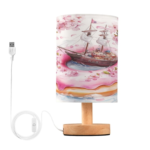 BZSMCE Lamp Modern Doughnu with Ship Printing Creative Patter Night Light