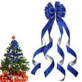 thumbnail image 2 of MOQIN Christmas Tree Topper Bow with Streamers,12x37 Inches Large Toppers Bow for Xmas Home Decor, Polyester Decorative Bow for Xmas Tree Christmas Decoration (Red,Blue), 2 of 9