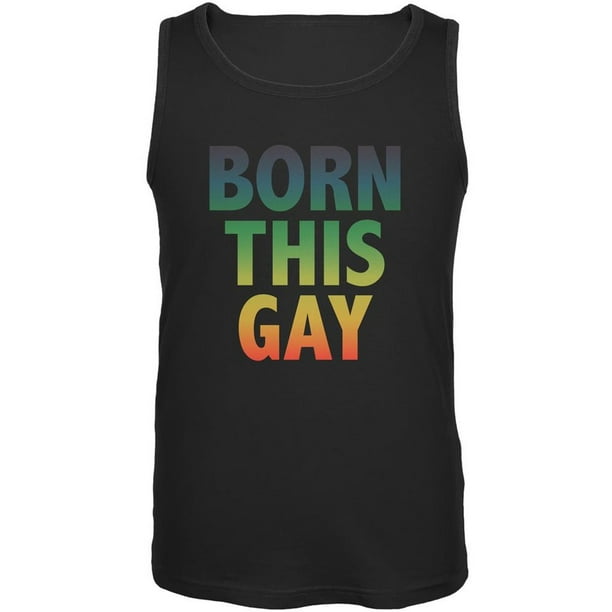 Old Glory - Gay Pride LGBT Born This Gay Black Adult Tank Top - X-Large ...