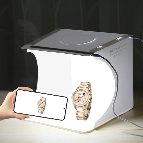 Profession Folding Light box Photography Photo Studio Softbox 2 LED Light Soft Box Photo Background Kit for DSLR Camera