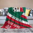 thumbnail image 4 of Custom Blanket for Bed Fans Gift Soccer City Winter Summer Fleece Throw Blankets Personalized Name & Number, 40"x50", 50"x60", 70"x80" A1, 4 of 5