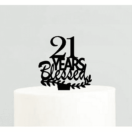 21st Birthday / Anniversary Blessed Years Cake Decoration
