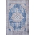 thumbnail image 7 of GLN Rugs Akhira Indoor, Machine Washable Area Rug 6'6"x9'6" Turkish Cream/Navy, 7 of 7