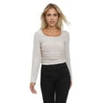 thumbnail image 2 of Women's Simple Basic Square Neck Knitted Top T-shirt Weardear, 2 of 7