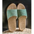thumbnail image 2 of Flax Tatami Slippers No Slip Indoor Slippers Open Toe, 2 of 6