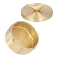 thumbnail image 1 of Cenicero con tapa, cenicero dorado con 4 ranuras, cenicero de latón, cenicero vintage de grado profesional, 1 of 12