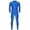 Blue, variant on Men's Long Sleeve Zipper Bodysuit Gymnastics Yoga High Neck One Piece Spandex Unitard Black M