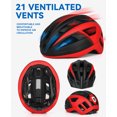 thumbnail image 3 of FUNWICT Adult Bike Helmet with Visor and Goggles for Men Women Mountain Road Bicycle Helmet Rechargeable Rear Light Cycling Helmet, 3 of 9