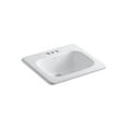 thumbnail image 2 of Kohler K-2895-4-96 21 x 19 in. Tahoe Drop-In Bathroom Sink with 4 in. Centerset Faucet Hole - Biscuit, 2 of 2