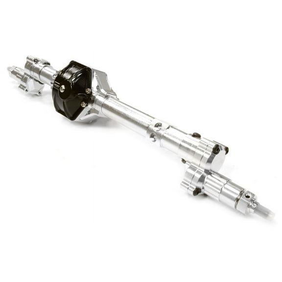 Integy RC Toy Model Hop-ups C26526SILVERBLACK Complete Billet Machined Hi-Lift Gearbox Rear Axle for Axial Wraith Rock Racer