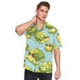 thumbnail image 5 of Green Turtles Men's Hawaiian Wrinkle Free Button Down Short Sleeve Shirt Casual Shirts Beach Shirts, 5 of 8