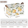 thumbnail image 7 of Yayeee Foldable Storage Basket for Shelves with Handles Set of 2 Waterproof Cloth Bins, White Watercolor Oranges, 7 of 7