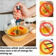 thumbnail image 4 of ZZkhGo Manual Hand Whisk Semi Automatic Push Beater Stainless Steel Kitchen Egg Whisk Hand Mixer Durable 1 Piece, 4 of 5