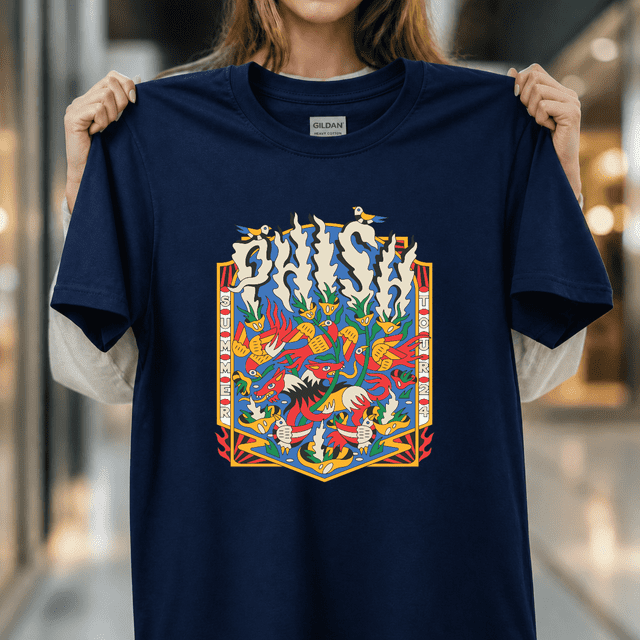T-Shirt Unisexe de Tournée d'Été Phish Jam Band Fan Concert B340, P - 5TG